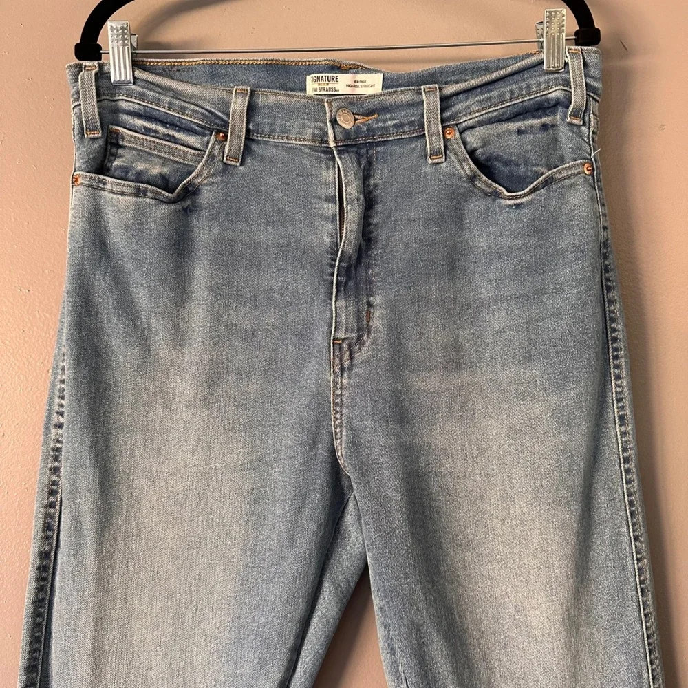 Levi Jeans Heritage High-Rise Straight Light‎ Wash Jeans